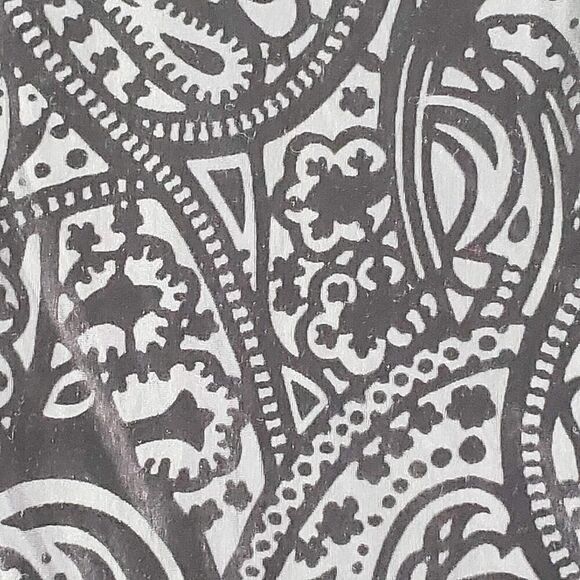 Catherines Shirt Tunic Women's Plus 4X Black Velvet Burnout Pullover 3/4 Sleeve - Picture 5 of 8